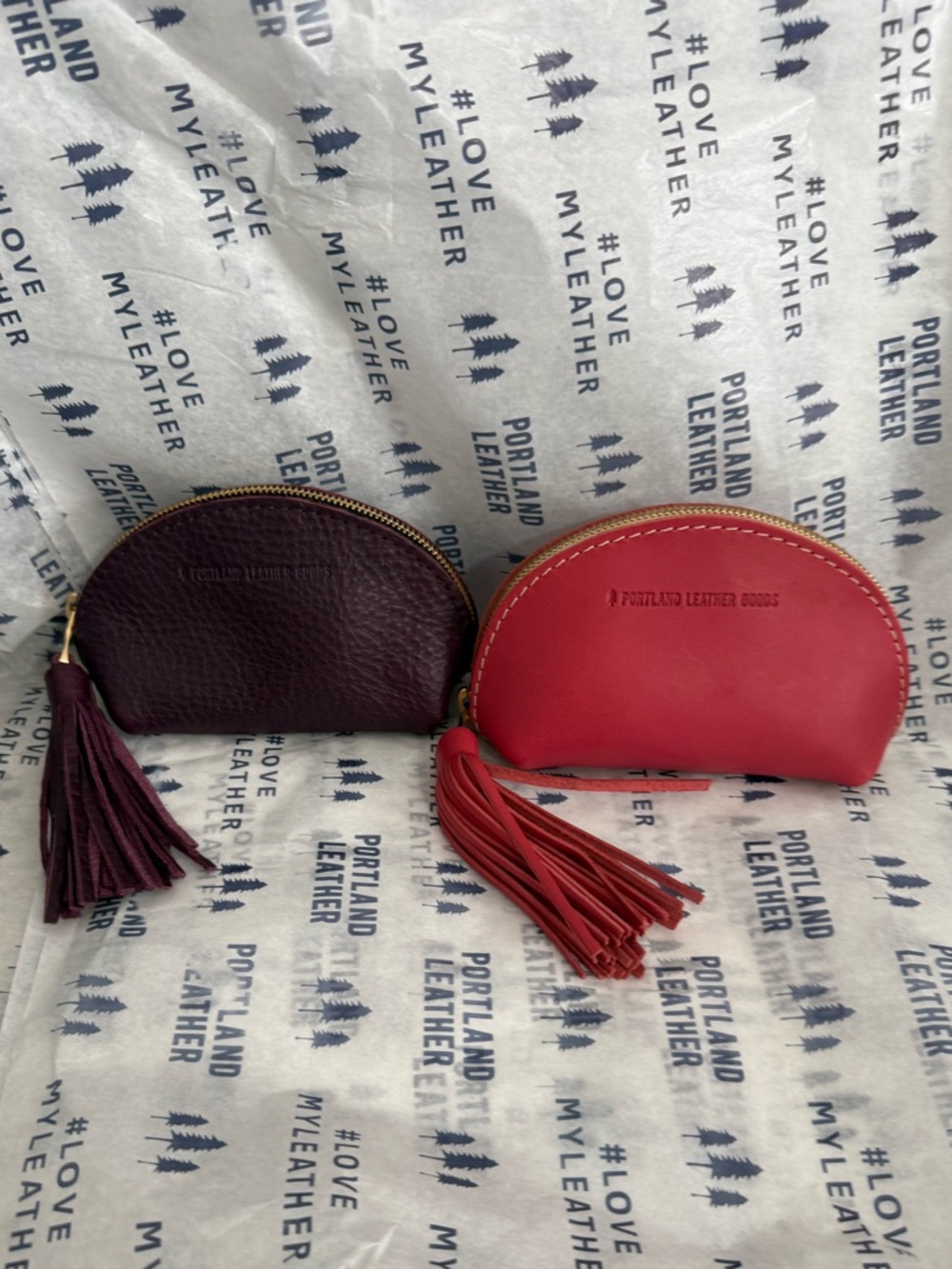 Portland Leather Goods Tulip & Plum Taco Tassel Pouches
